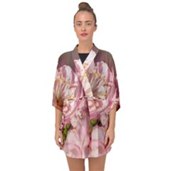 Beautiful Flowering Almond Half Sleeve Chiffon Kimono by FunnyCow