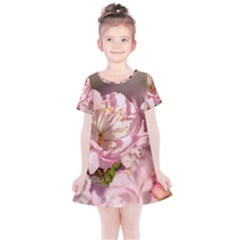 Beautiful Flowering Almond Kids  Simple Cotton Dress by FunnyCow