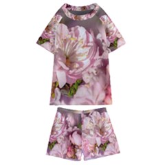 Beautiful Flowering Almond Kids  Swim Tee And Shorts Set by FunnyCow