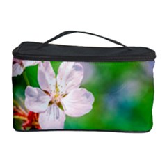 Sakura Flowers On Green Cosmetic Storage Case by FunnyCow