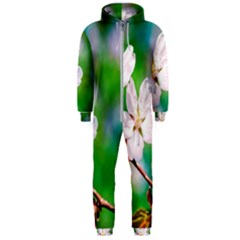 Sakura Flowers On Green Hooded Jumpsuit (men)  by FunnyCow