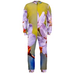 Sakura Flowers On Yellow Onepiece Jumpsuit (men)  by FunnyCow