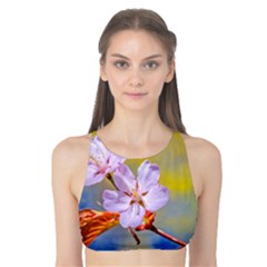 Sakura Flowers On Yellow Tank Bikini Top by FunnyCow