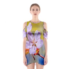 Sakura Flowers On Yellow Shoulder Cutout One Piece by FunnyCow
