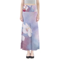 Pink Mist Of Sakura Full Length Maxi Skirt by FunnyCow