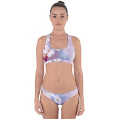 Pink Mist Of Sakura Cross Back Hipster Bikini Set by FunnyCow