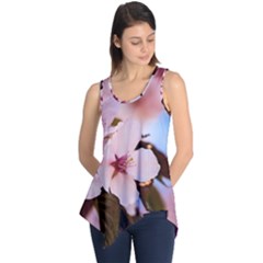 Three Sakura Flowers Sleeveless Tunic