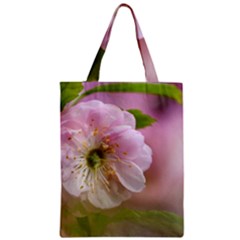 Single Almond Flower Zipper Classic Tote Bag by FunnyCow