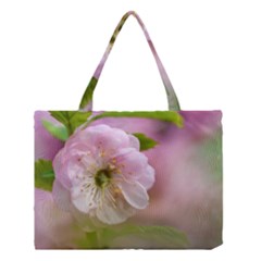 Single Almond Flower Medium Tote Bag by FunnyCow