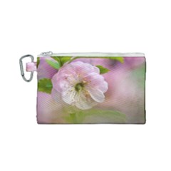 Single Almond Flower Canvas Cosmetic Bag (small) by FunnyCow