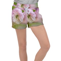 Single Almond Flower Women s Velour Lounge Shorts by FunnyCow