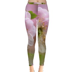 Single Almond Flower Inside Out Leggings by FunnyCow