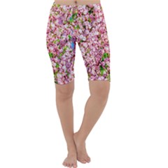 Almond Tree In Bloom Cropped Leggings  by FunnyCow