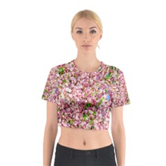 Almond Tree In Bloom Cotton Crop Top by FunnyCow