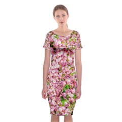 Almond Tree In Bloom Classic Short Sleeve Midi Dress by FunnyCow