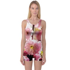Blooming Almond At Sunset One Piece Boyleg Swimsuit by FunnyCow