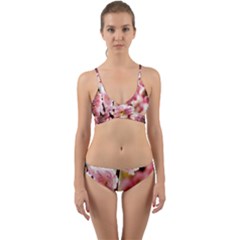 Blooming Almond At Sunset Wrap Around Bikini Set by FunnyCow