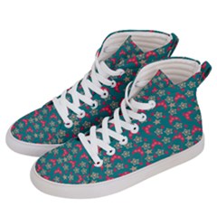 Teal Hats Men s Hi-top Skate Sneakers by snowwhitegirl