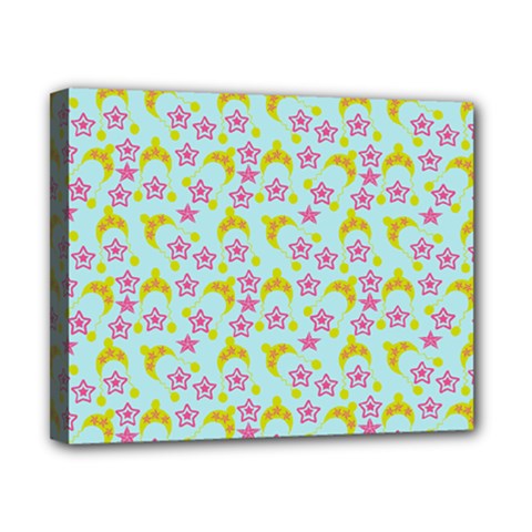 Blue Star Yellow Hats Canvas 10  x 8 