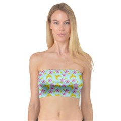 Blue Star Yellow Hats Bandeau Top