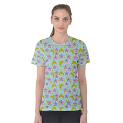 Blue Star Yellow Hats Women s Cotton Tee