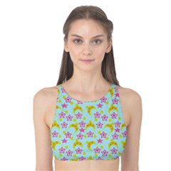 Blue Star Yellow Hats Tank Bikini Top