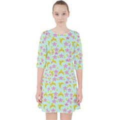 Blue Star Yellow Hats Pocket Dress