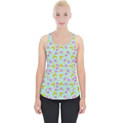 Blue Star Yellow Hats Piece Up Tank Top