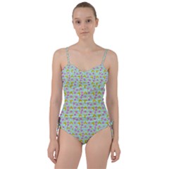 Blue Star Yellow Hats Sweetheart Tankini Set