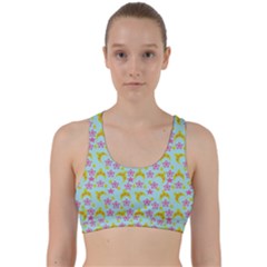 Blue Star Yellow Hats Back Weave Sports Bra