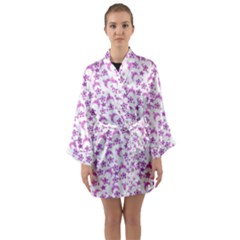 Violet Winter Hats Long Sleeve Kimono Robe by snowwhitegirl