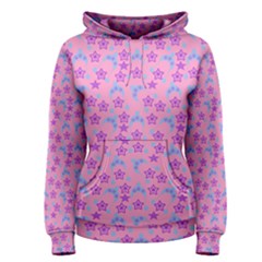 Pink Star Blue Hats Women s Pullover Hoodie