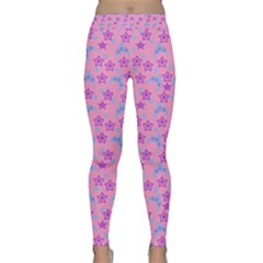 Pink Star Blue Hats Classic Yoga Leggings