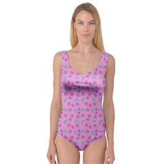 Pink Star Blue Hats Princess Tank Leotard 