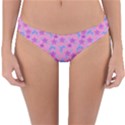 Pink Star Blue Hats Reversible Hipster Bikini Bottoms View1