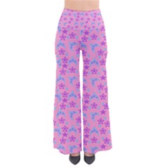 Pink Star Blue Hats So Vintage Palazzo Pants