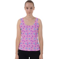 Pink Star Blue Hats Velvet Tank Top by snowwhitegirl