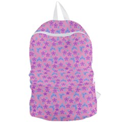 Pink Star Blue Hats Foldable Lightweight Backpack