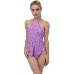 Pink Star Blue Hats Go with the Flow One Piece Swimsuit