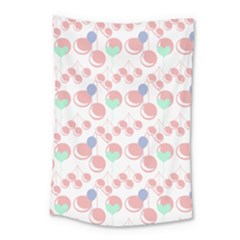 Bubblegum Cherry White Small Tapestry by snowwhitegirl