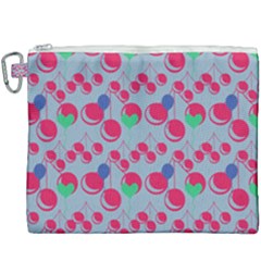 Bubblegum Cherry Blue Canvas Cosmetic Bag (xxxl) by snowwhitegirl