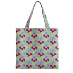 Birthday Cherries Zipper Grocery Tote Bag