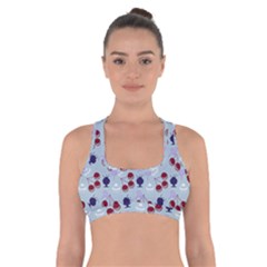 Sky Cherry Cross Back Sports Bra