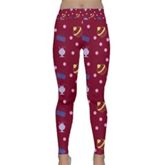 Cakes And Sundaes Red Classic Yoga Leggings