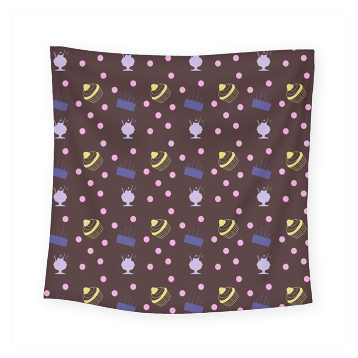 Cakes And Sundaes Chocolate Square Tapestry (Small)
