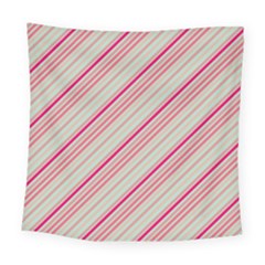 Candy Diagonal Lines Square Tapestry (large)
