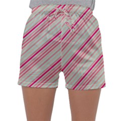 Candy Diagonal Lines Sleepwear Shorts