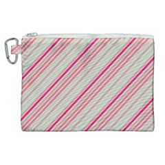 Candy Diagonal Lines Canvas Cosmetic Bag (xl)