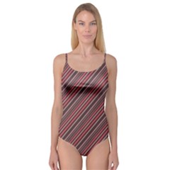 Brownish Diagonal Lines Camisole Leotard  by snowwhitegirl