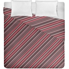 Brownish Diagonal Lines Duvet Cover Double Side (king Size)